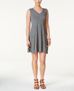 Style & Co Petite Crisscross-back Fit & Flare Dress, Created For Macy's