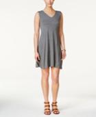 Style & Co Petite Crisscross-back Fit & Flare Dress, Created For Macy's