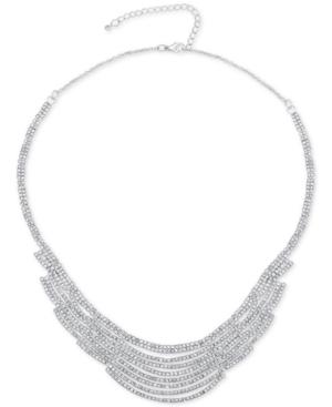 Say Yes To The Prom Silver-tone Pave Statement Necklace, A Macy's Exclusive Style
