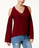 American Rag Juniors' Cold-shoulder Sweater, Created For Macy's