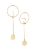Inc International Concepts Gold-tone Orbital Linear Drop Earrings, Only At Macy's