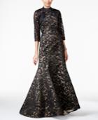 B Michael Lace Mermaid Halter Gown And Bolero