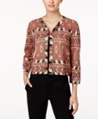 Cupio By Cable & Gauge Printed Cardigan