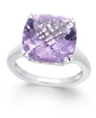 Pink Amethyst Solitaire Ring (8-1/2 Ct. T.w.) In Sterling Silver