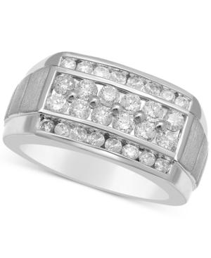 Men's Diamond Linear Cluster Ring (1-1/2 Ct. T.w.) In 10k White Gold