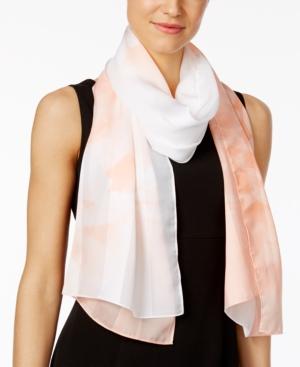 Calvin Klein Shadow Stripe Floral Scarf