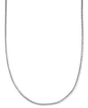 Men's Sterling Silver Necklace, 24 3mm Franco Box Chain