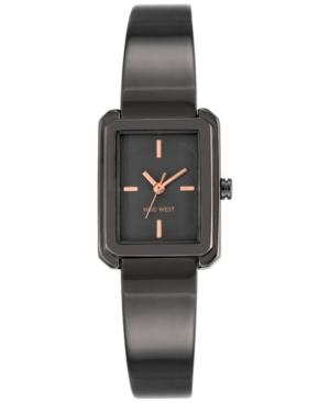 Nine West Women's Gunmetal Bangle Bracelet Watch 22x29mm Nw-1915gnrt