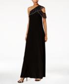 Msk Embellished One-shoulder Gown