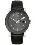 Wittnauer Men's Aiden Black Leather Strap Watch 42mm Wn1000