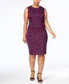 Calvin Klein Plus Size Jacquard Sheath Dress