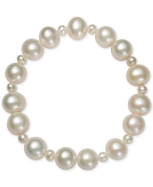 Belle De Mer Cultured Freshwater Pearl (4mm, 9-1/2mm) Stretch Bracelet