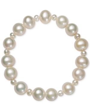 Belle De Mer Cultured Freshwater Pearl (4mm, 9-1/2mm) Stretch Bracelet