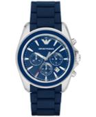 Emporio Armani Men's Chronograph Sigma Blue Rubber Strap Watch 44mm Ar6068