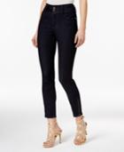 Thalia Sodi Indigo Wash Faux-leather-trim Jeans, Only At Macy's