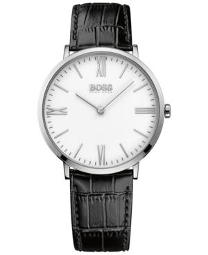 Boss Hugo Boss Men's Jackson Black Leather Strap Watch 40mm 1513370