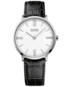 Boss Hugo Boss Men's Jackson Black Leather Strap Watch 40mm 1513370