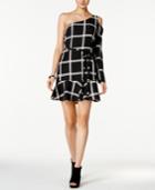 Bar Iii Printed One-shoulder Dress, Created For Macy's