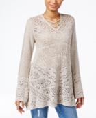 Style & Co. Pointelle Tunic Sweater, Only At Macy's