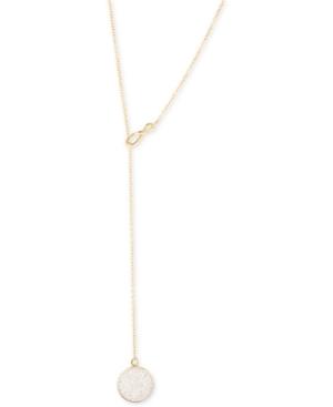 Wrapped Diamond Pave Lariat Necklace (1/5 Ct. T.w.) In 10k Gold, Only At Macy's