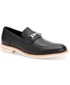 Calvin Klein Men's Yannie Tumbled Leather Bit Loafers Men's Shoes
