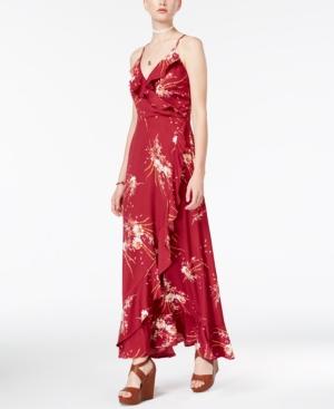 American Rag Juniors' Floral-print Faux-wrap Dress, Only At Macy's