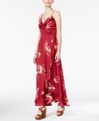 American Rag Juniors' Floral-print Faux-wrap Dress, Only At Macy's