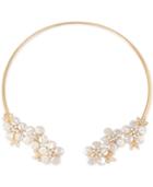 M. Haskell For Inc Gold-tone Imitation Pearl Floral Collar Necklace, Only At Macy's