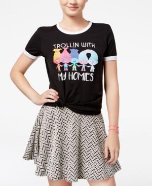 Dreamworks Trolls Juniors' Trollin' With My Homies Graphic T-shirt