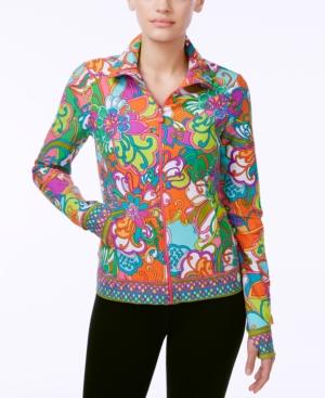 Trina Turk Jungle Flower Printed Jacket