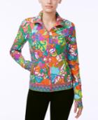Trina Turk Jungle Flower Printed Jacket