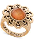 Lucky Brand Gold-tone Flower Statement Ring