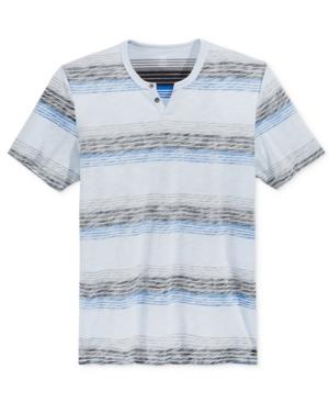 Inc International Concepts Men's Downtown Split-neck Striped T-shirt, Only At Macy's