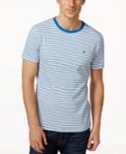 Tommy Hilfiger Men's Marvin Striped Contrast-collar T-shirt