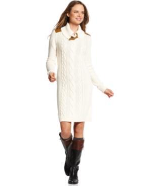 Tommy Hilfiger Dress, Long-sleeve Cable-knit Sweater
