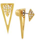 Vince Camuto Pave Front-back Ear Jacket Earrings