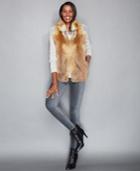 The Fur Vault Natural Red Fox Fur Vest