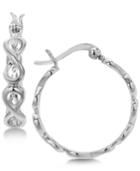 Giani Bernini Infinity Hoop Earrings In Sterling Silver, Created For Macy's