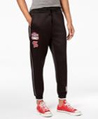 Heritage America Men's Tricot Stripe Embroidered Track Pants