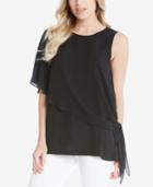 Karen Kane Asymmetrical Tie-hem Top