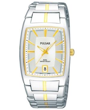 Pulsar Watch, Men's Two Tone Stainless Steel Bracelet Pxha01