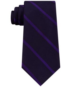 Tommy Hilfiger Men's Diagonally-striped Silk Tie