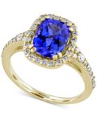 Effy Final Call Tanzanite (1-9/10 Ct. T.w.) And Diamond (3/8 Ct. T.w.) Ring In 14k Gold