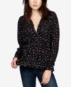Lucky Brand Printed Flared-sleeve Top