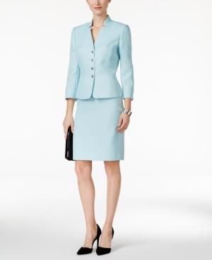 Tahari Asl Herringbone-print Skirt Suit