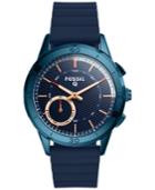 Fossil Q Women's Modern Pursuit Blue Silicone Strap Hybrid Smart Watch 41mm Ftw1136