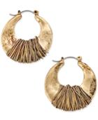 Inc International Concepts Gold-tone Wire-wrapped Hoop Earrings, Only At Macy's
