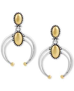 Lucky Brand Two-tone Curved Drop Earrings