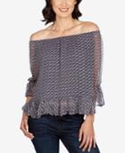 Lucky Brand Printed Off-the-shoulder Top