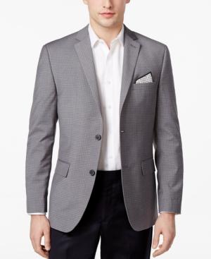 Alfani Men's Slim-fit Gray Check Sport Coat, Only At Macy's